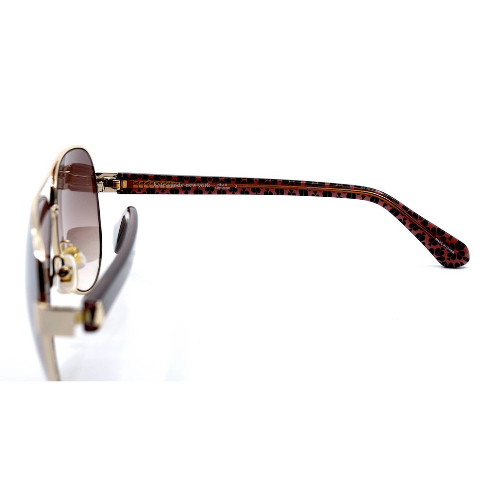 NEW KATE SPADE GENEVA/S EYR GOLD PINK AVIATOR WOMEN'S SUNGLASSES - Picture 10 of 13